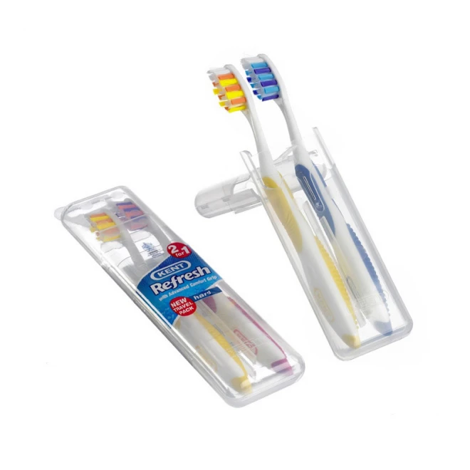 Дві Зубні Щітки Kent Tn Refresh Twinpack Hard (Жорстка)