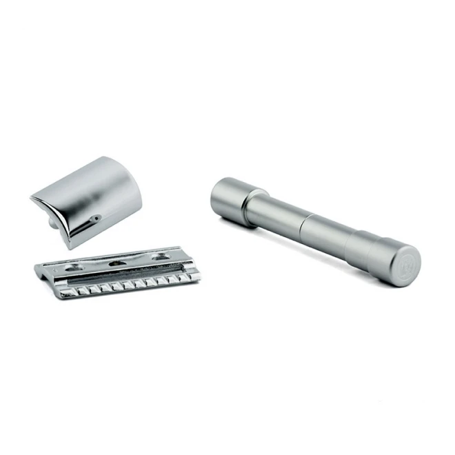 Станок для Гоління Merkur Travel Razor 46C В Шкіряному Чохлі