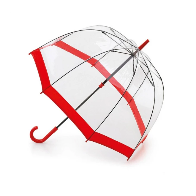 Парасоля Жіноча Прозора Fulton Birdcage-1 Red L041 (6S025) 