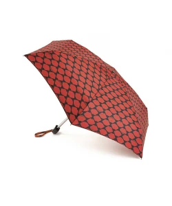 Парасоля Жіноча Fulton Lulu Guinness Tiny-2 Lips Grid Red L717 (5F2681) 